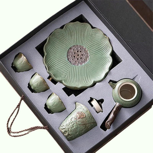 Japanisches Kung-Fu-Teeset, Heimkeramik-Teetasse, Teekanne, grobe Keramik, einfaches tragbares Reise-Teeset, Teekanne und Tassen-Set