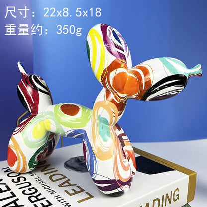 Creative Balloon Dog Resin Ornament Living Room Desktop Decoration Wine Cabinet Office Soft Decorations Wedding Gifts Home Decor