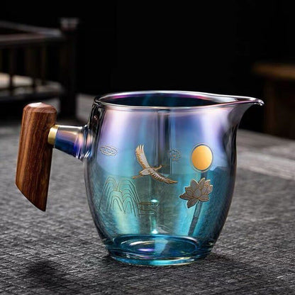 Красочный стеклянный стеклянный чайный чашка чайная чашка с теплостойкой утолщенной чайной чайная чаша Ярмарка чашка утечка чай