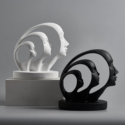 Nordic Statue Gesicht Modell Figur Home Dekoration Zubehör für Wohnzimmer Moderne Abstrakte Skulptur Büro Schreibtisch Figuren 