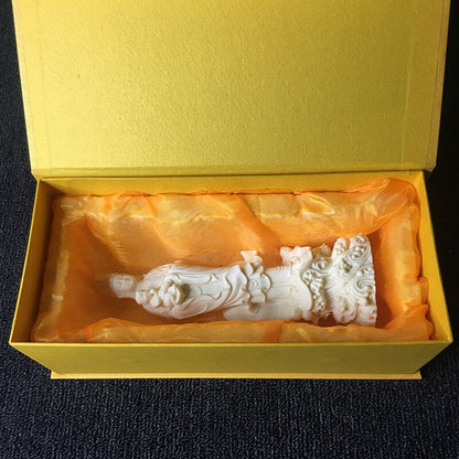 China mencari seorang anak Avalokitesvara Buddha patung resin figur sosok patung rumah ibadat putih 18cm / 7.07 in