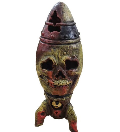 Garden Halloween Skeleton Bomb the Skull Bomb Nuclear Warhearhead Resin Decorative Crafts Ornament