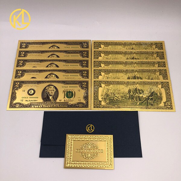 10 قطعة/الوحدة الولايات المتحدة الأمريكية 100 دولار الذهب أحبطت الأوراق النقدية Platsic فاتورة الولايات المتحدة الأمريكية مع مغلف للهدايا