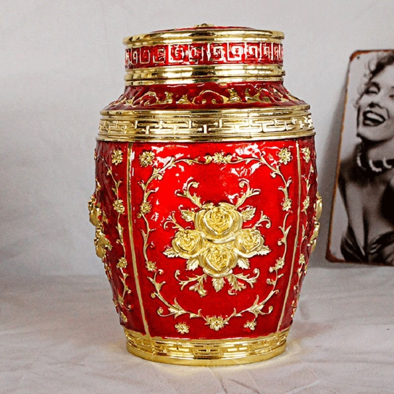Vyřezaný čajový hrnec domácí mazlíček pamětní kremace popel Pohřební kontejnerová kontejner rakve krabice Pet urns