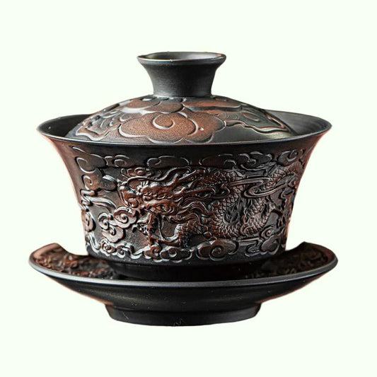Wysokiej klasy fioletowe ceramiki Chińska herbata gaiwan herbata wiejska miska