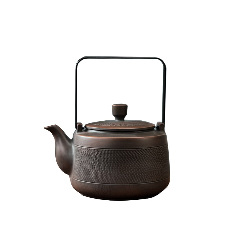 750ml Potter Teapot Tea Poter Teh Single Pot Besar Saiz Pure Manual Seramik Berkapasiti Besar Pot Beam