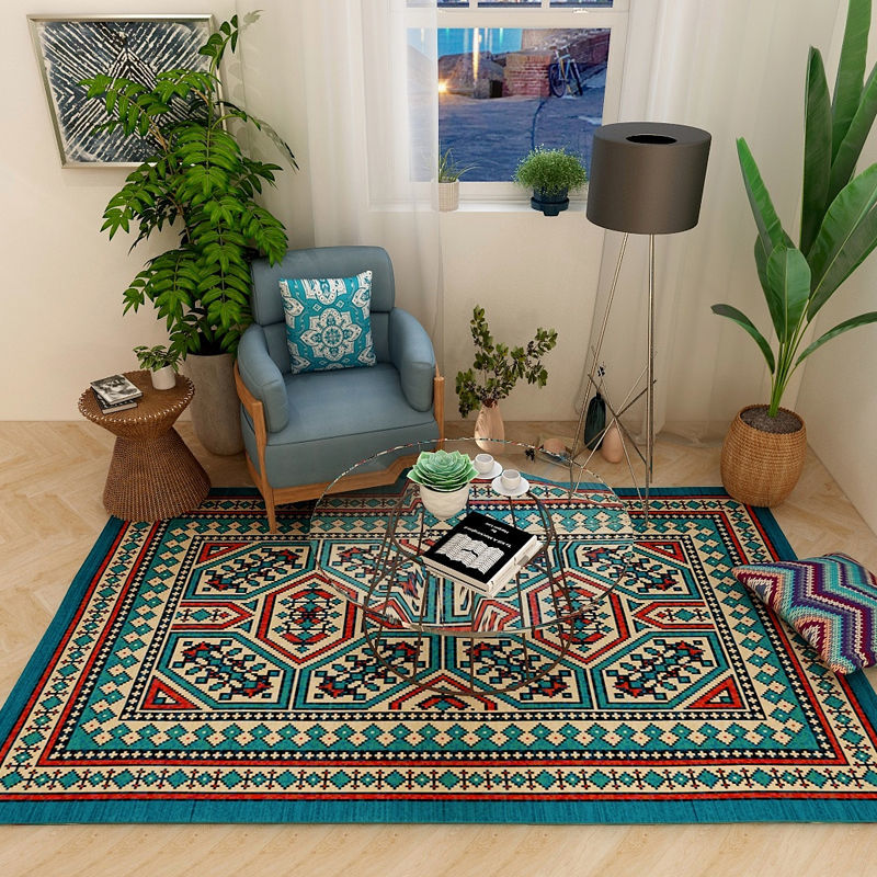 Popular Bohemian Pattern Carpet, Living Room Carpet, Turkish Rug, Kitchen Carpet, Ethnic Pattern Rug, Cotton Rug