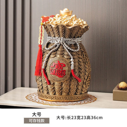 Unikalny Bank Bank Chińskie żywice rogówkowe Money Money Salk Lucky Feng Shui Ornaments Ultra-duże pojemność