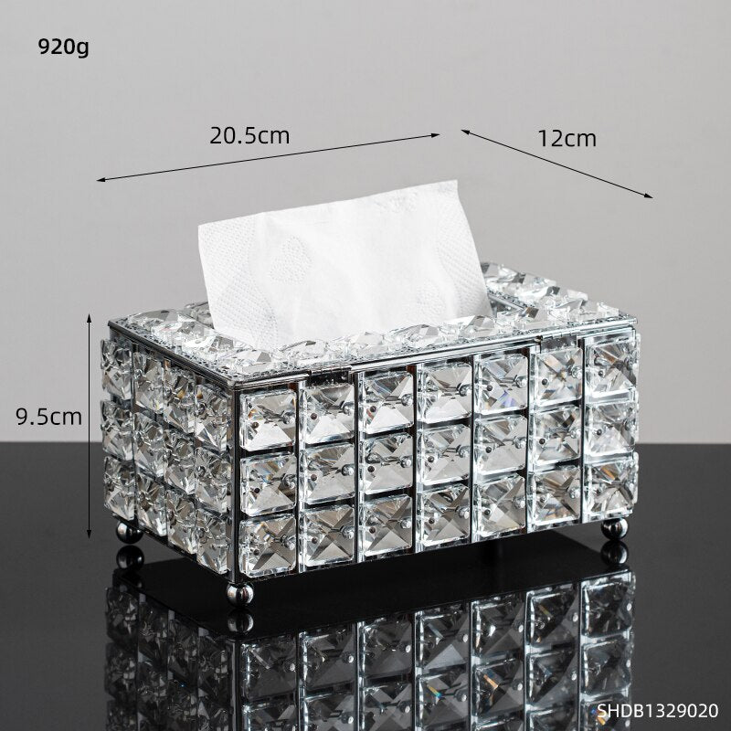 Nordic Diamond Pencil Vases Tissue Box Home Opbevaring Metal Serviet Holder Luksus Soveværelse Køkken Livedekor Hjemmedekoration