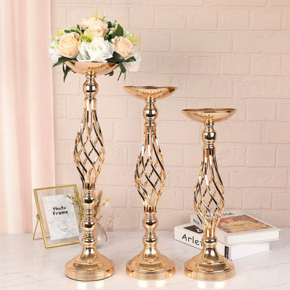 Tabeller lyshaver ornamenter guld smedejern vase stearinlys bryllup blomster ware bryllup rekvisitter boligindretning