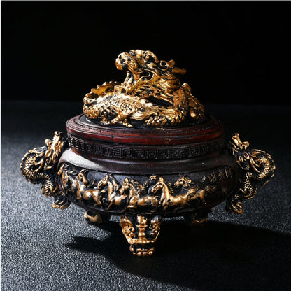 Rökelsebrännare antik rökelse spole rökelse brännare föremål för Buddha dyrkan sandelträ dekoration spis hem dekoration elegant