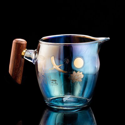 Kaca berwarna-warni Teacup Teacup Teacup Teh Gaiwan Teh Gaiwan Leak Cina Kung Fu Teh Majlis Teh Set TeaWare Coffee Mug Office Home Use