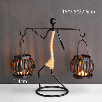 Iron Candle Holders Home Decor Creative Candle Holder Party Decoration Accessories Romantic Candlestick Table Ornament Unique