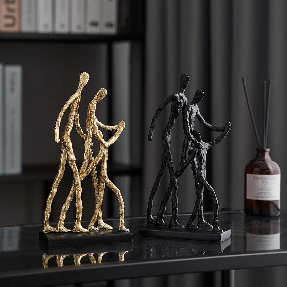 البذخ ديكور فني مجردة شخصية الحلي تماثيل راتينج مكتب اكسسوارات غرفة ديكورات خمر ديكور المنزل هدية