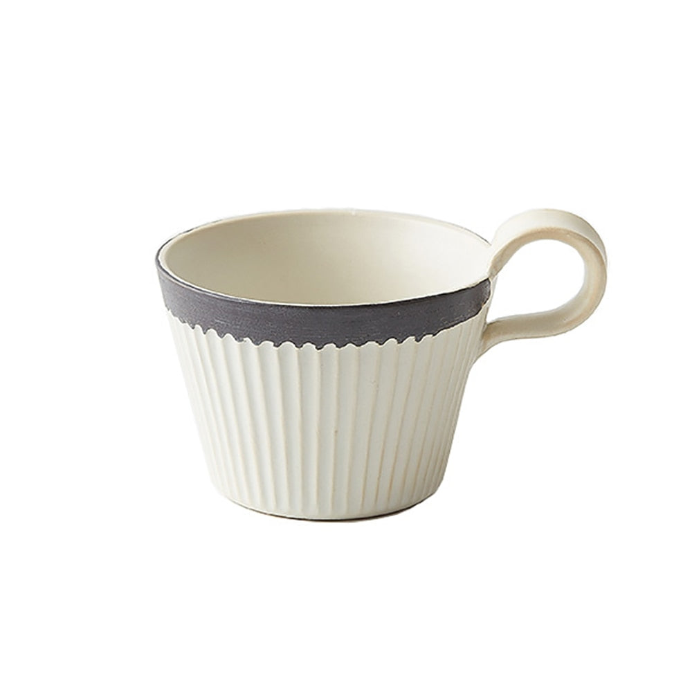 ספל קפה קרמיקה בעבודת יד ספל רטרו בסגנון כוסות כלי חרס 320 מ"ל שיבולת שועל חלב כוס ארוחת בוקר מתנה יצירתית עמידה בחום לחברים