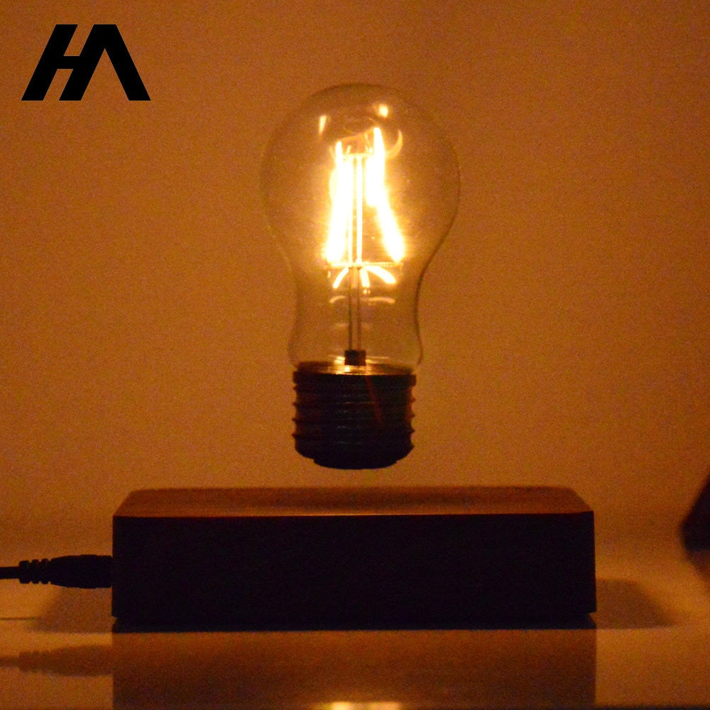 Nyhetsmagnetisk flytende lampe med LED -belysning for nattlys hjem dekorasjon bursdag julegave retro Novely