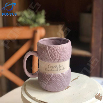 450ml barevné vlněné keramiky hrnky s rukojetí kávové mléko čaje šálky domácí kancelář Pitware Porcelain Hrnek Snídaňové šálku dívky dárky