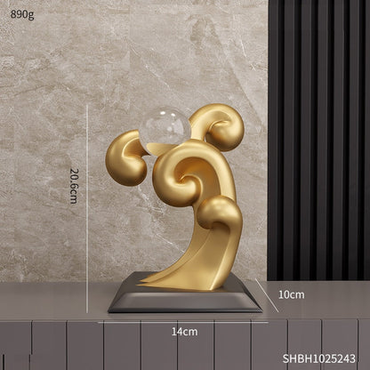 Gouden sculpturen & beeldje Feng Shui Office Accessories Eagle Sculptures & Figurines voor interieur ornamenten voor kamers Desk Home