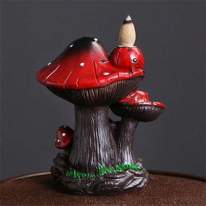 Brûleur d'encens en cascade en forme de champignon, porte-encens créatif Portable, pour la maison, brûleur d'encens à reflux alpin, ornement de décoration