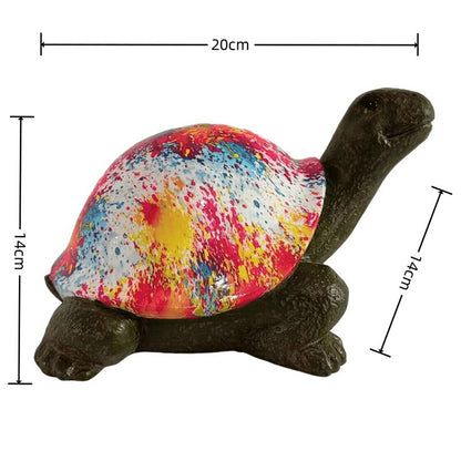 Resin Turtle Ornament Colorful Water Transfer Turtle Statue Ornament Home Decoration Living Room Office Graffiti Ornament Gifts