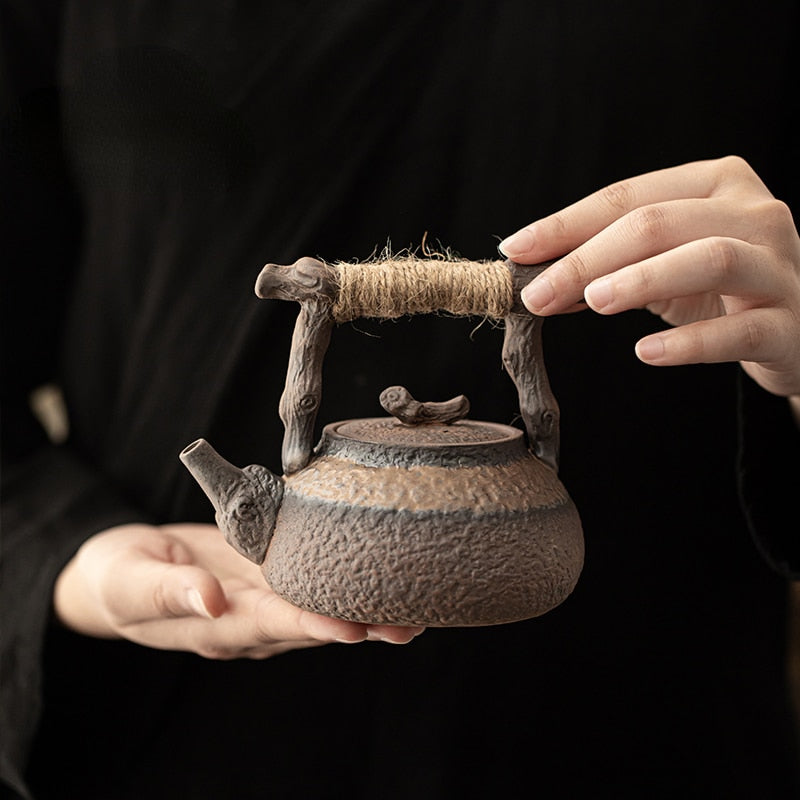 Творчество лоток сердца чайная доска для сутры китайская ретро -лоток керамический горшок с сухой пивоварной столом Тип