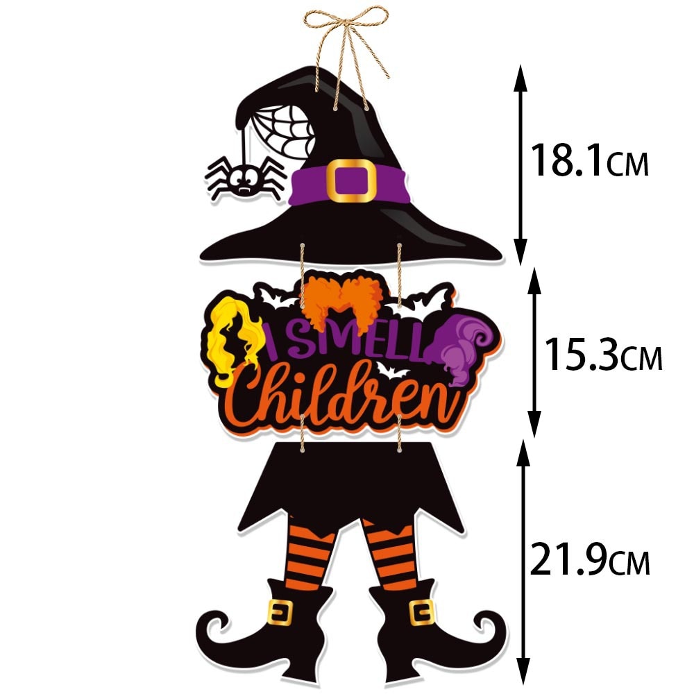 2023 Halloween Dynia Wiszące Znak Upiorny Witch Bat Trick or Treat Banner Decor drzwi Halloween Dekoracje do domu