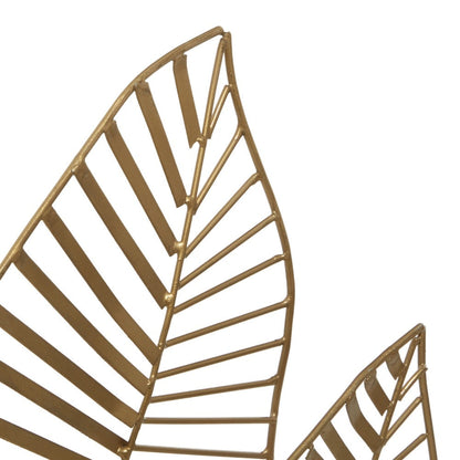 아이언 글램 골드 금속 고사리 잎 테이블 탑 장식 11 "W x 17"H 홈 장식 홈 장식