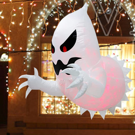 Unikt Giant Window Ghost Scary Phantom som kommer ut ur fönstret Blow Up Flatable Halloween Party Outside Yard Garden Lawn Decor