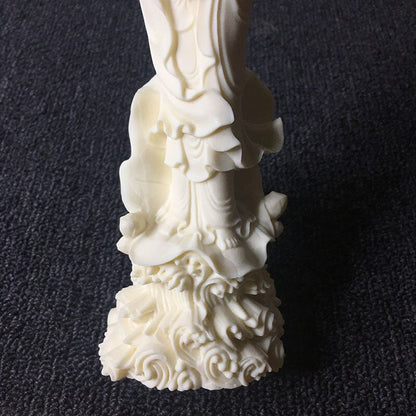 الصينية تسعى الطفل أفالوكيتسفارا بوذا تمثال الراتنج الشكل النحت المنزل العبادة تمثال أبيض 18 سنتيمتر/7.07 بوصة