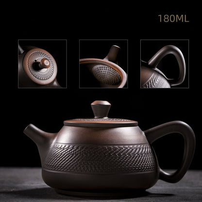 Jianshui Pottery Pottery Pot Ceramic Kung Fu Teapot Tea Kettle Teh Tea Tea Maker Tea Set Kecil Teh Teater Teater