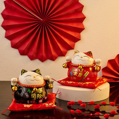 Kreative Zimmer Keramik Maneki Neko Sparschwein Japanische Glückliche Katze Feng Shui Hause Glück Spardose Wohnzimmer Dekoration Geschenke 