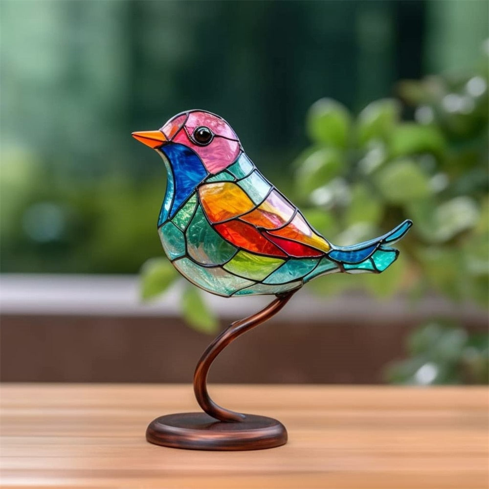 Şube Masaüstü Süslerinde Boyanmış Akrilik Kuşlar Akrilik Malzeme Kuşları Ev Süsleri Parrot Kolye En İyi Anneler Günü Hediyeleri