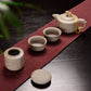 Creative Quartet Ceramic Tea Caddy Retro Chinese Coarse Pottery Tea Storage Imitation Stone Grain Sealed Black Tea Container