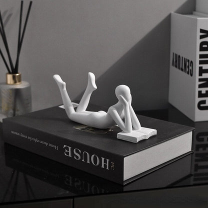 Luksus kreativ tænker læser skulpturer hjemmeindretning tilbehør stue kontor undersøgelse lille figur statuer kunst værelse indretning