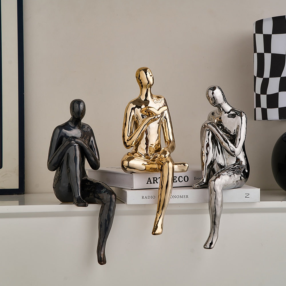 Resumo figuras decoração de estilo nórdico figuras de arte moderna ornamentos casas sala de estar em casa escultura decoração de arte