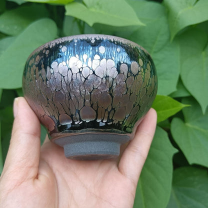Jian Zhan Tenmoku Tea Cup Roze Great Glazed Kiln Fired Tea Bowl Ceramic Natural Clay Glaze Chinese Immateriële cultureel erfgoed