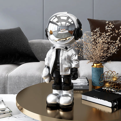 אסטרונאוט דמות פסלי צעצועים אסטרונאוט קישוט לחדר פסל שולחן עבודה שולחן עבודה פסל נורדי קישוטי חג המולד מקורה