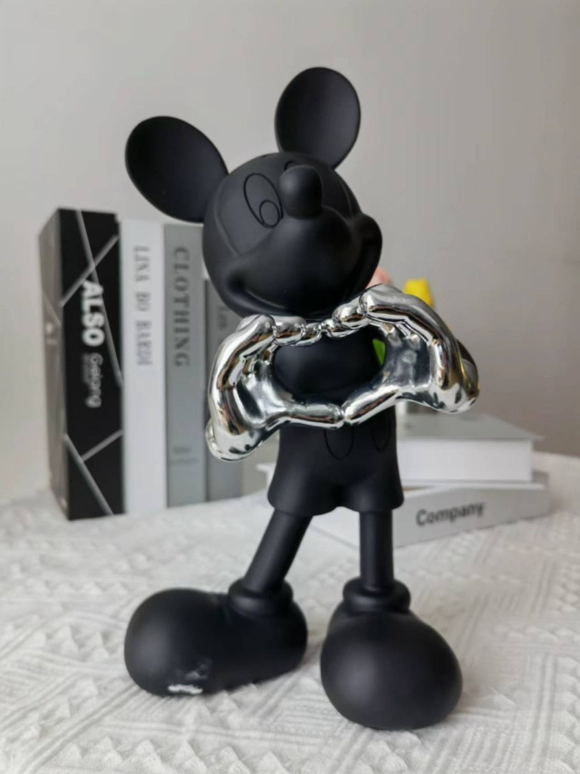 29/30cm Disney Mickey Mouse Figure Mickey Welcome Guests Children Toy Resin Model  Love Sitting Home Furnishing Halloween Gift
