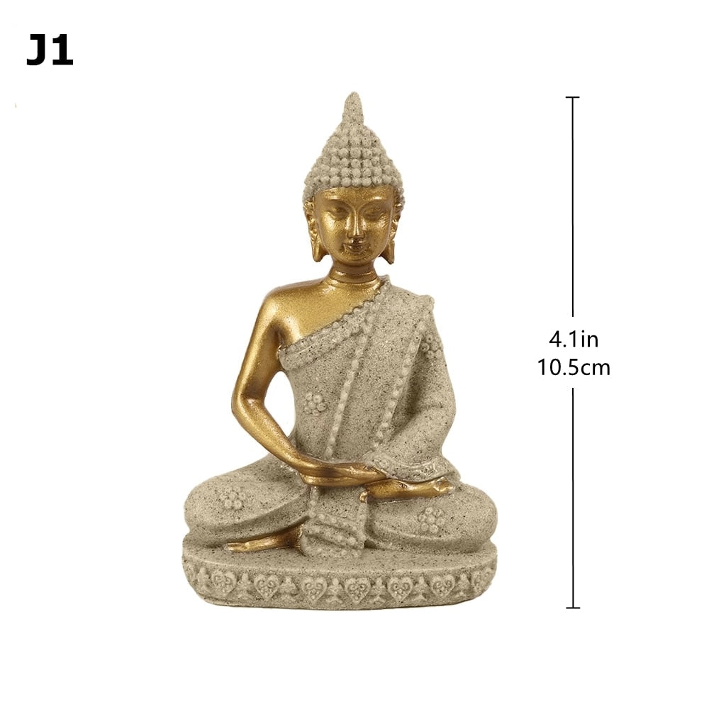 28 STANI MINIATURA BUDDHA STATUE NATURA ARESCHEMA FENGSHUI Thailandia Buddha Sculpture Figurina indù Ornamento decorativo della casa 15 15