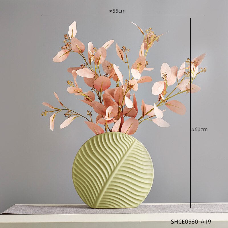 Noordse moderne woninginrichting keramische bloem vazen ​​decor woonkamer interieur tafelblad vaas creatieve kunstaccessoires decoratief
