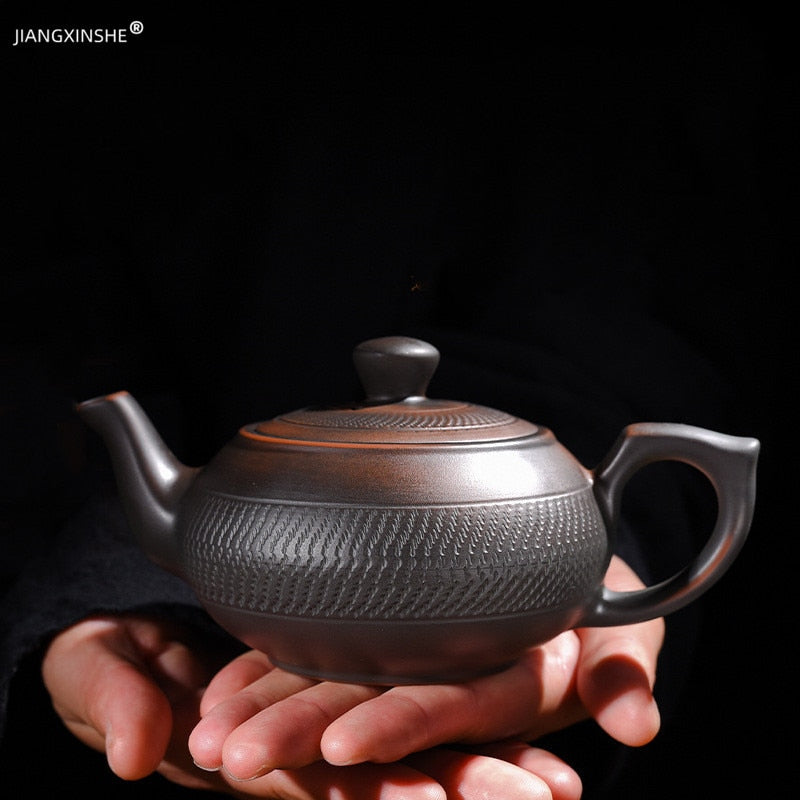 Retro High-end Lila Keramik Teekanne Keramik Haushalt Lila Ton Einzigen Topf Kung Fu Tee-Set Jump Messer Reine handgemachte Teekanne