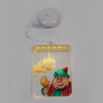 2023 EID Mubarak LED Light Table Ornaments 3D Acrylic Night Lamp Muslim Ramadan Party Eid Al Adha Ramadan Decoration for Home
