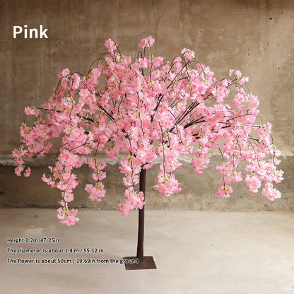Sztuczne wiśniowe kwiat drzewa Dekoracja ślubna symulacja Flower Mall Hotel Party Dekoracja Dekora