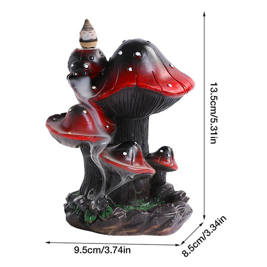 Mushroom røgelse vandfald brænder bærbar kreativ røgelse indehaver Hjem Mushroom alpin tilbagestrømning røgelse brænderindretning ornament