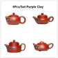Yixing – théière avec filtre en argile violette, service à thé fait à la main, cadeaux personnalisés, ensemble de verres