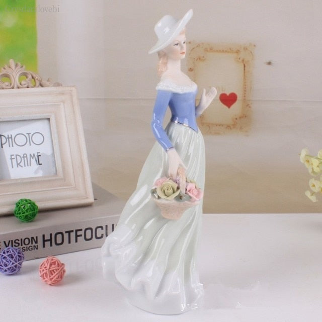 Statue de fille de Ballet en céramique, Figurines, jupe de jardin féerique, Sculpture de beauté moderne, décoration de mariage, décoration intérieure de la maison 