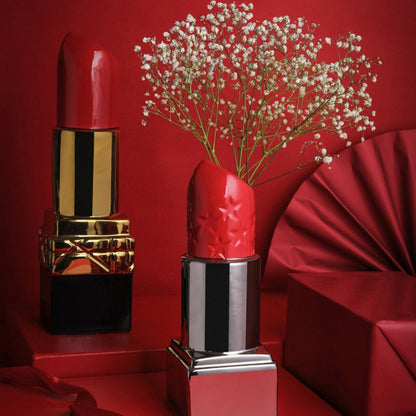 Nordic Lippenstift Keramik Vase Getrocknete Blume Blume Anordnung Moderne Luxus Blume Vase Büro Home Interior Decor Zubehör 