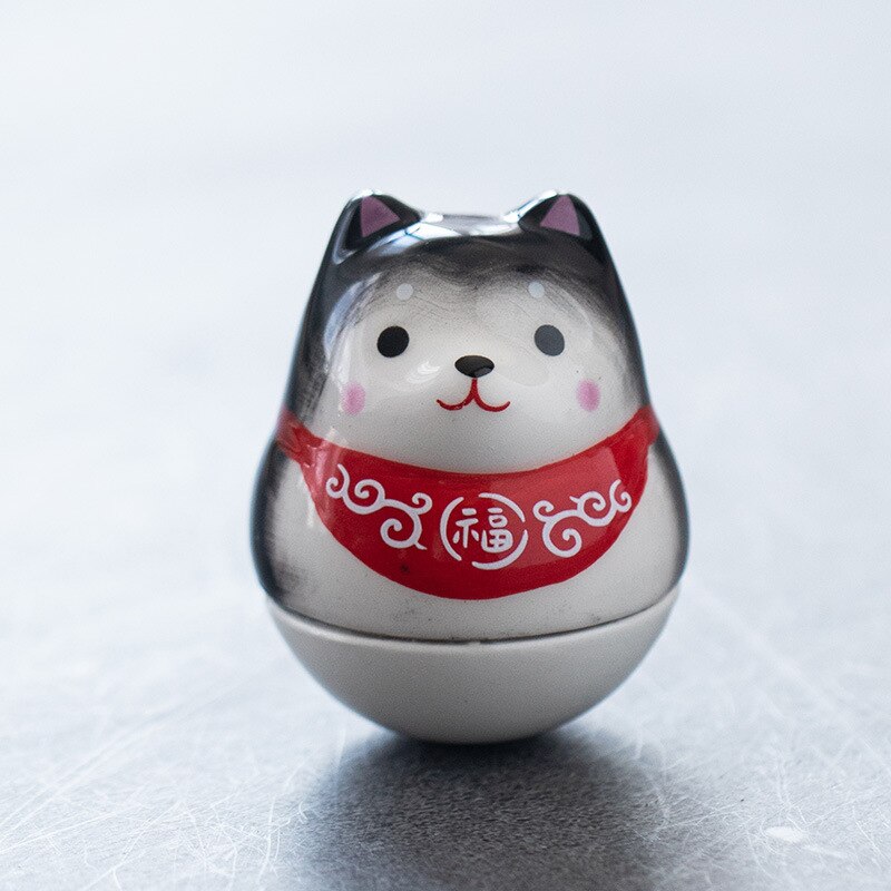 Ceramico giapponese Daruma Crafts Cartoon Lucky Cat Fortune Ornament Ornament Paesaggio Accessori per la casa Accessori per il soggiorno Decorazione del soggiorno
