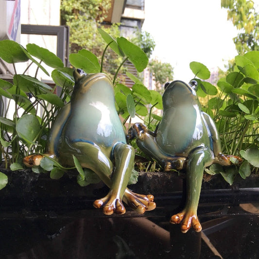 Komik Çizgi Frog Hediyelik Eve Dekorasyon Dekorasyonları Düğün Monroe Mobilyalar Yaratıcı Sevimli Seramik Bahçe Dekor El Sanatları