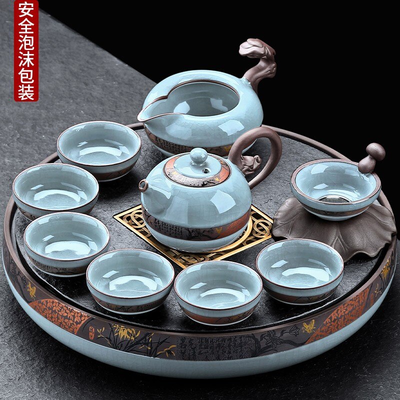 Kung fu teh Cina set mug pot